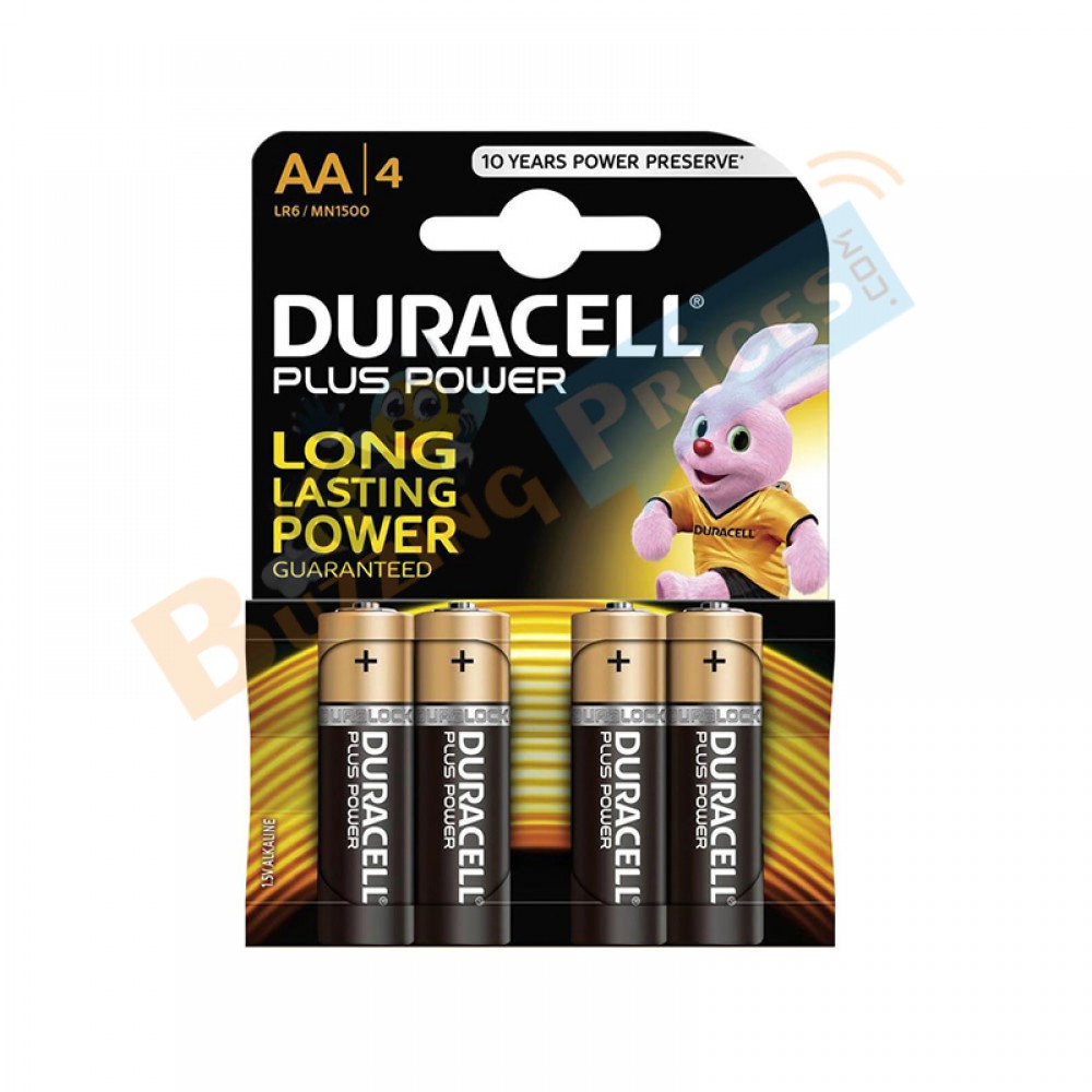 Duracell Plus Power AA Battery, Pack of 4