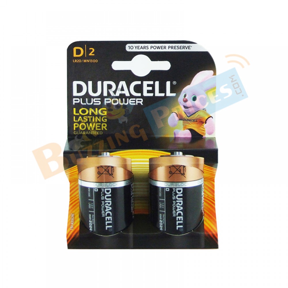 Duracell Plus Power D Battery, Pack of 2