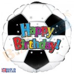 Happy Birthday Football Helium Foil Balloon 18 inches