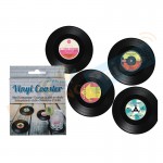 Retro Style Record Design Vinyl Coaster