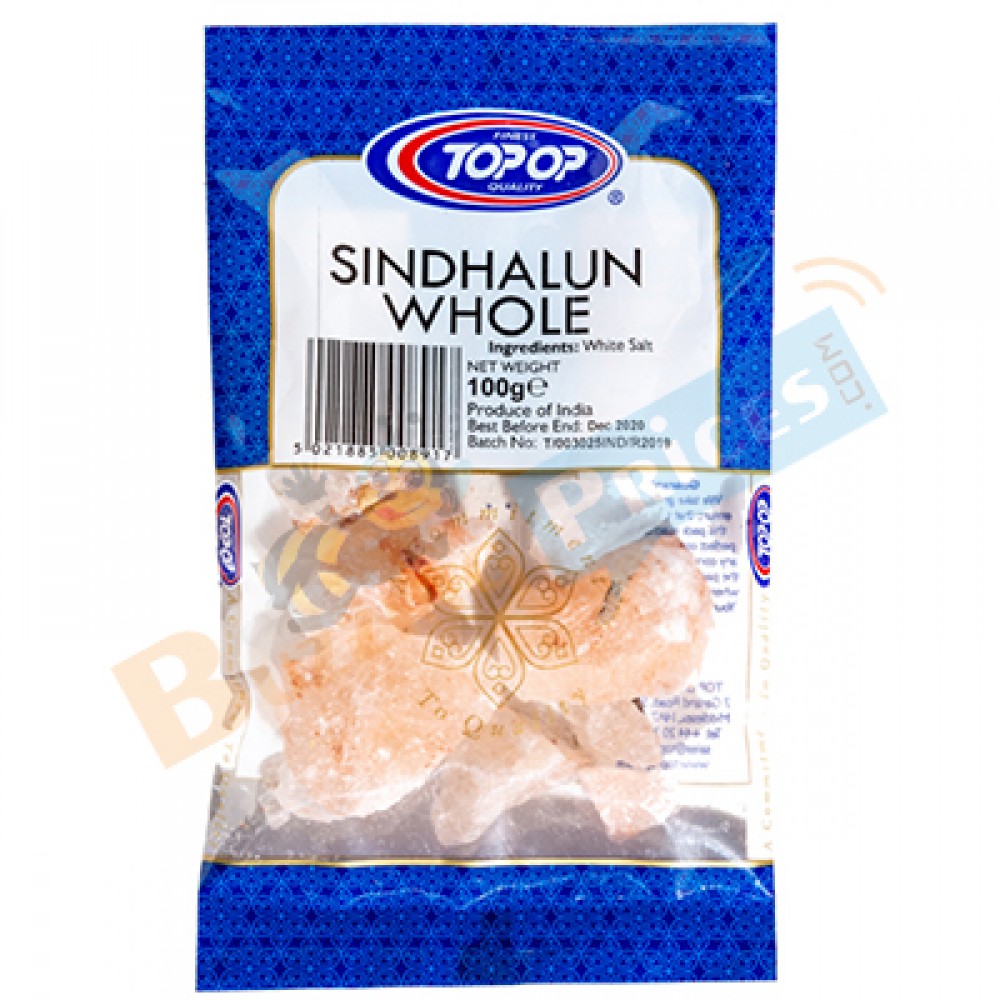 Top op Sindhalun Whole White Salt 100g